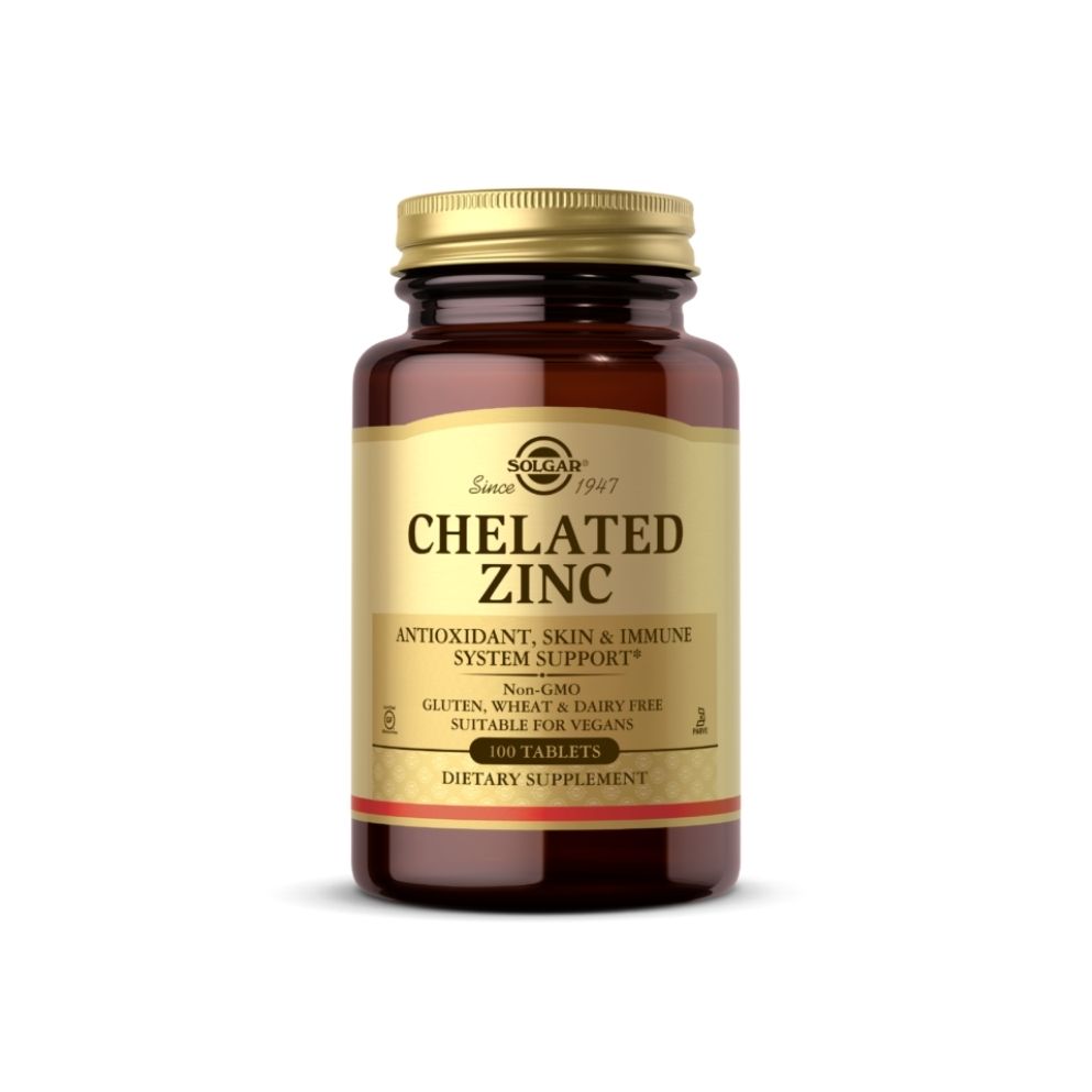 solgar chelated zn tbl 100x22 mg